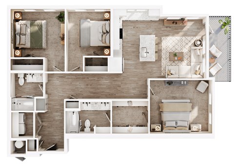 a floor plan of a house with a bedroom and a bathroom